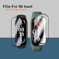 9D Full Screen Protector for Xiaomi band 9 8 7 6 5 4 3 film Mi band Smart Watch Miband Soft Protective Glass Film