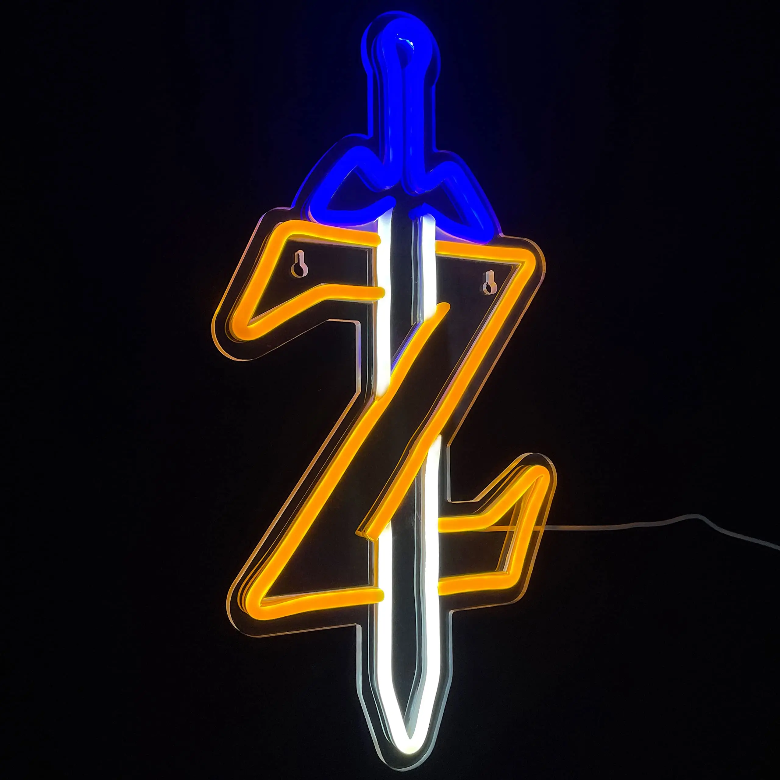 Master Sword LED Neon Sign for Gaming Room, LED USB Powered Wall Light, Video Game Themed Decor for Gamers, Sword Wall Art Lamps