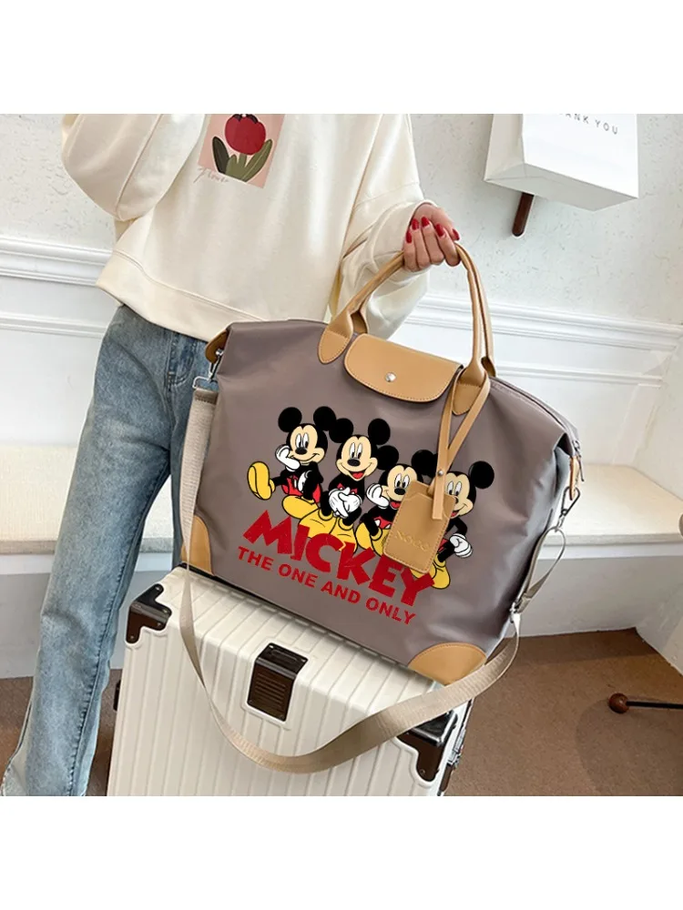 Sac fourre-tout Mickey Minnie Mouse, grande capacité, portable, Harajuku, décontracté, imperméable, sac de sport, dessin animé mignon, anime, femmes, hommes, sacs de voyage