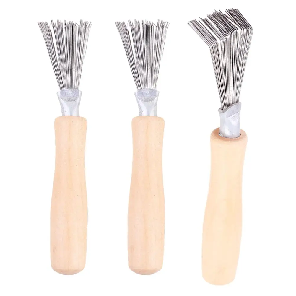 

Hair Brush Cleaner Comb Mini Remove Claw Wooden Bamboo Travel Lightweight Practical Easy Use Nail Polish Remover