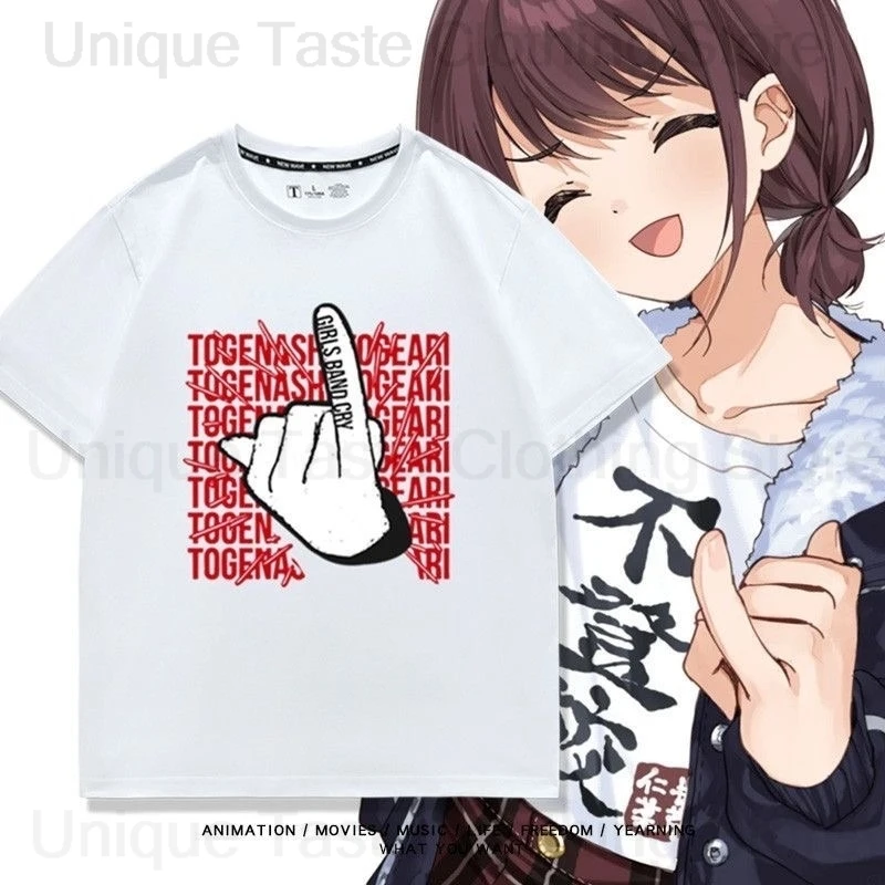 أنيمي الفتيات الفرقة كراي تي شيرت TOGENASHI TOGEARI ISERI نينا رفع إصبعك الصغير الكرتون تي شيرت القطن قصير الأكمام تي شيرت #1