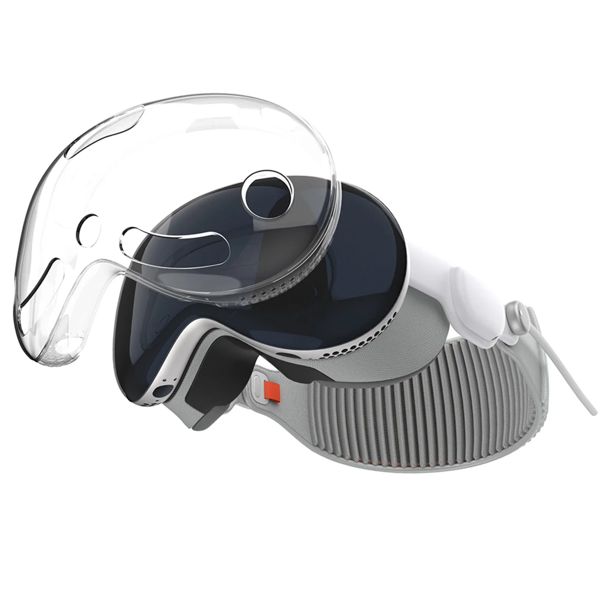 AT-Adequado para Apple Vision Pro Capacete Capa Protetora MR Headset Vision Pro TPU + PC2024 Protetor