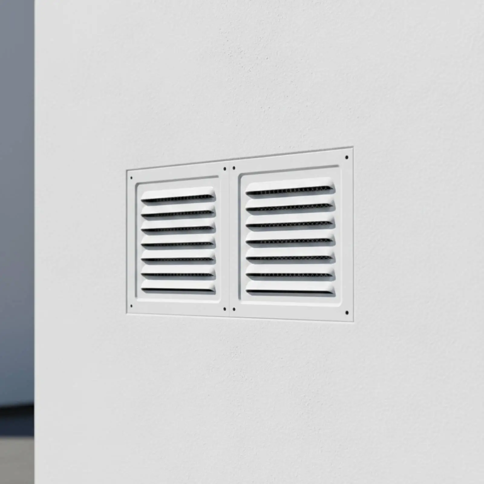Recessed Louvered Ventilation Grille Aluminum Mesh Air Movement Panel for Exterior Wall Mounting Use