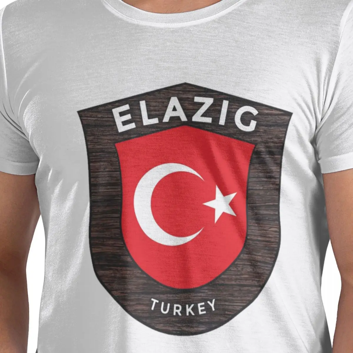 Elazig ตุรกีสัญลักษณ์ธงเสื้อยืดสําหรับชายผ้าฝ้ายขนาดใหญ่เสื้อ T ชายแขนสั้นคอรอบคอฤดูร้อนเสื้อผ้า Tops S-6XL