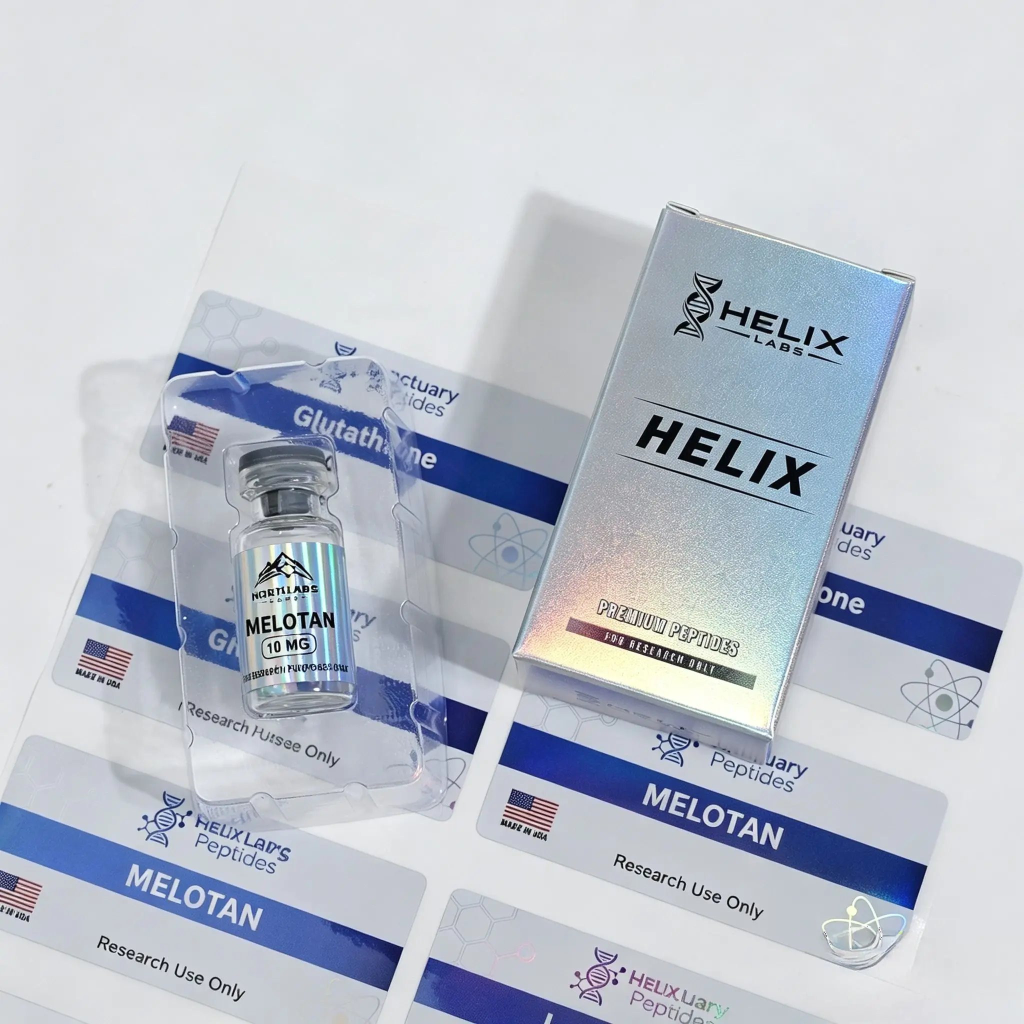 Custom Printed Waterproof Vinyl Stickers & Label Boxes For Peptide 3ml 10ml Beauty Fitness Nutrition Supply Vials view 5