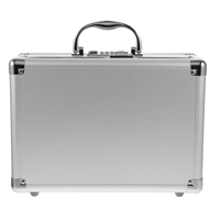 Aluminum Alloy Hand Carry Case Silver Small Tool Box Password Lock Portable Hard Case Travel Storage Mechanics Organizer