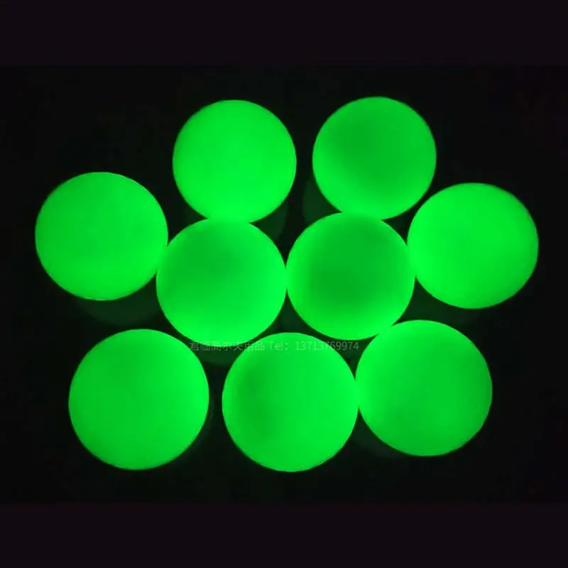 Glowing Golf Ball For Night Training Tournament Fluorescent Glow In Dark Golf Ball Long Lasting Luminous Ball Sunlight Recharge