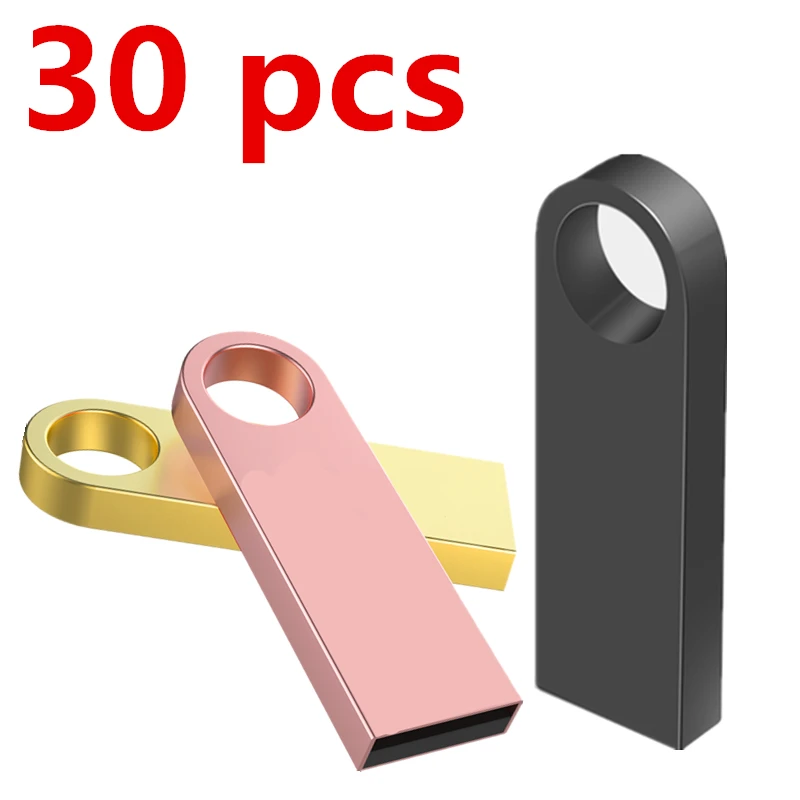 30 pcs Usb flash drive 64gb 32gb black Flash Disk  pendrive Novelty Gift Idea usb key for PC