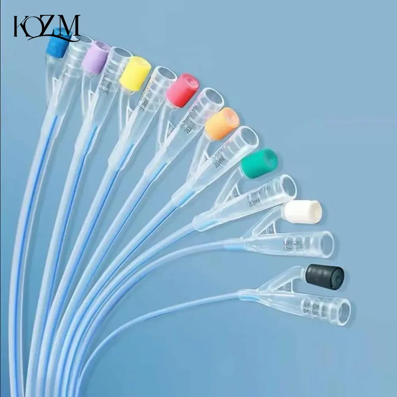 1 Piece 2 Way 3 Way Urinary Catheters Disposable Medical Silicone Foley Catheter Flushing Tube Teaching Consumables
