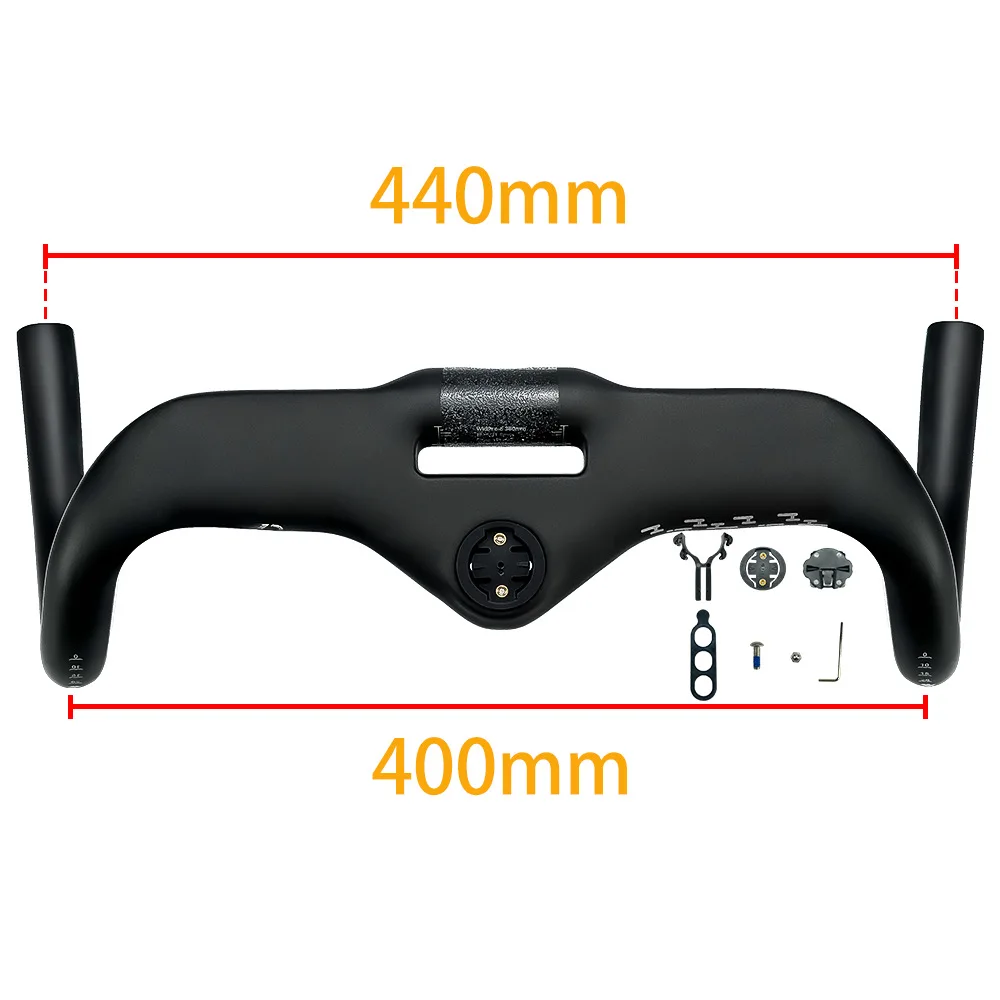 Vollcarbon-Rennradlenker 7 ° Vollständig interner Lenker für Fahrräder, 360 mm, mit Computerhalterung, Fahrradlenker, Fahrradteile – Detail 11