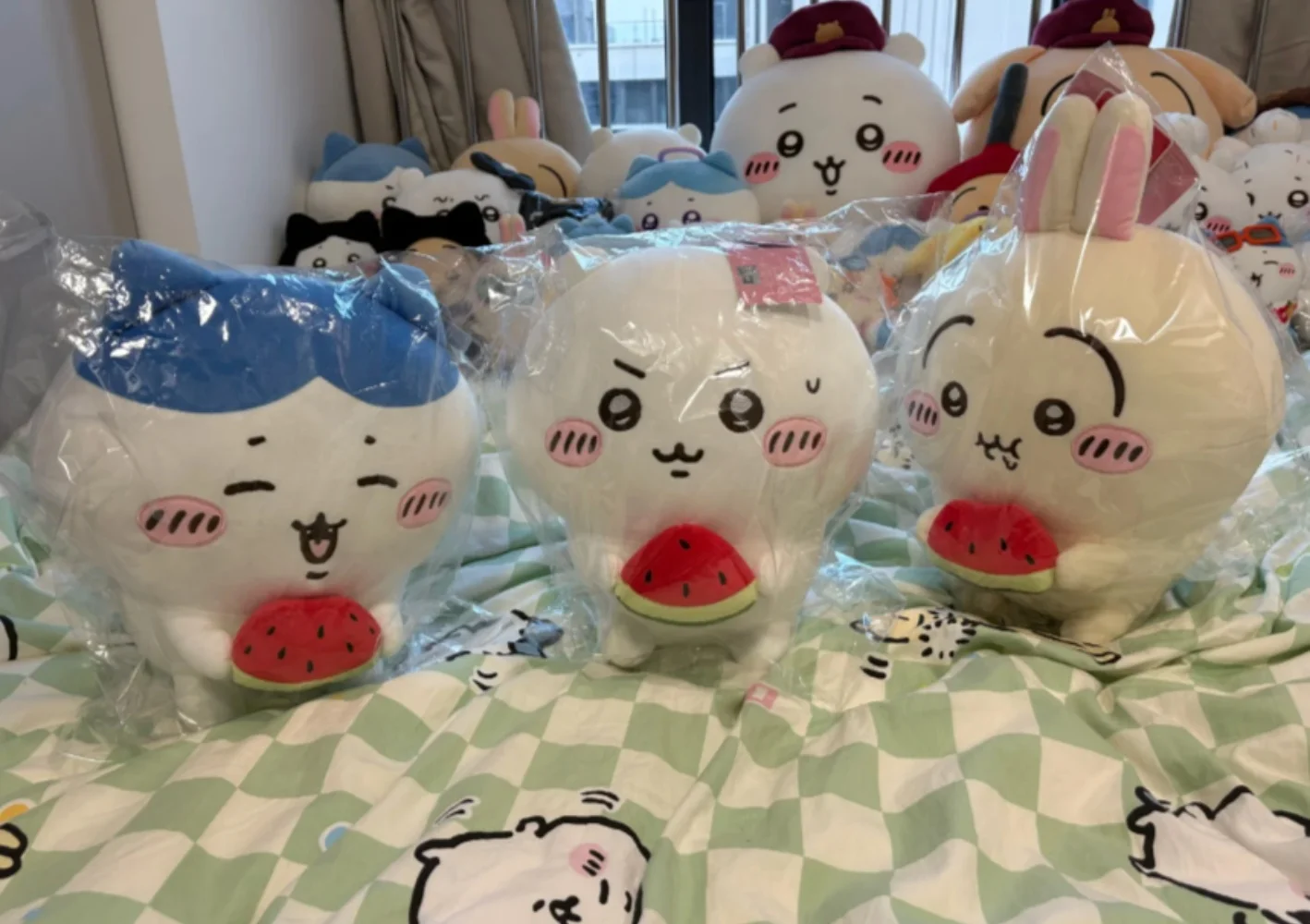 

35CM Chiikawa Cute Watermelon Giekaowei Plu Toy Soft Cuddly Doll Canion Pillow Gift for Women Domestic PP Cotton Stuffed Doll