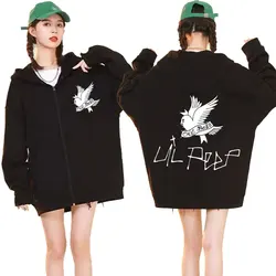 Lil Peep Cry Baby Logo Print Zipper Hoodie Men Women Oversized Loose Zip Up Fashion Hoodies Vintage Fleece Pullover Coats Jacket