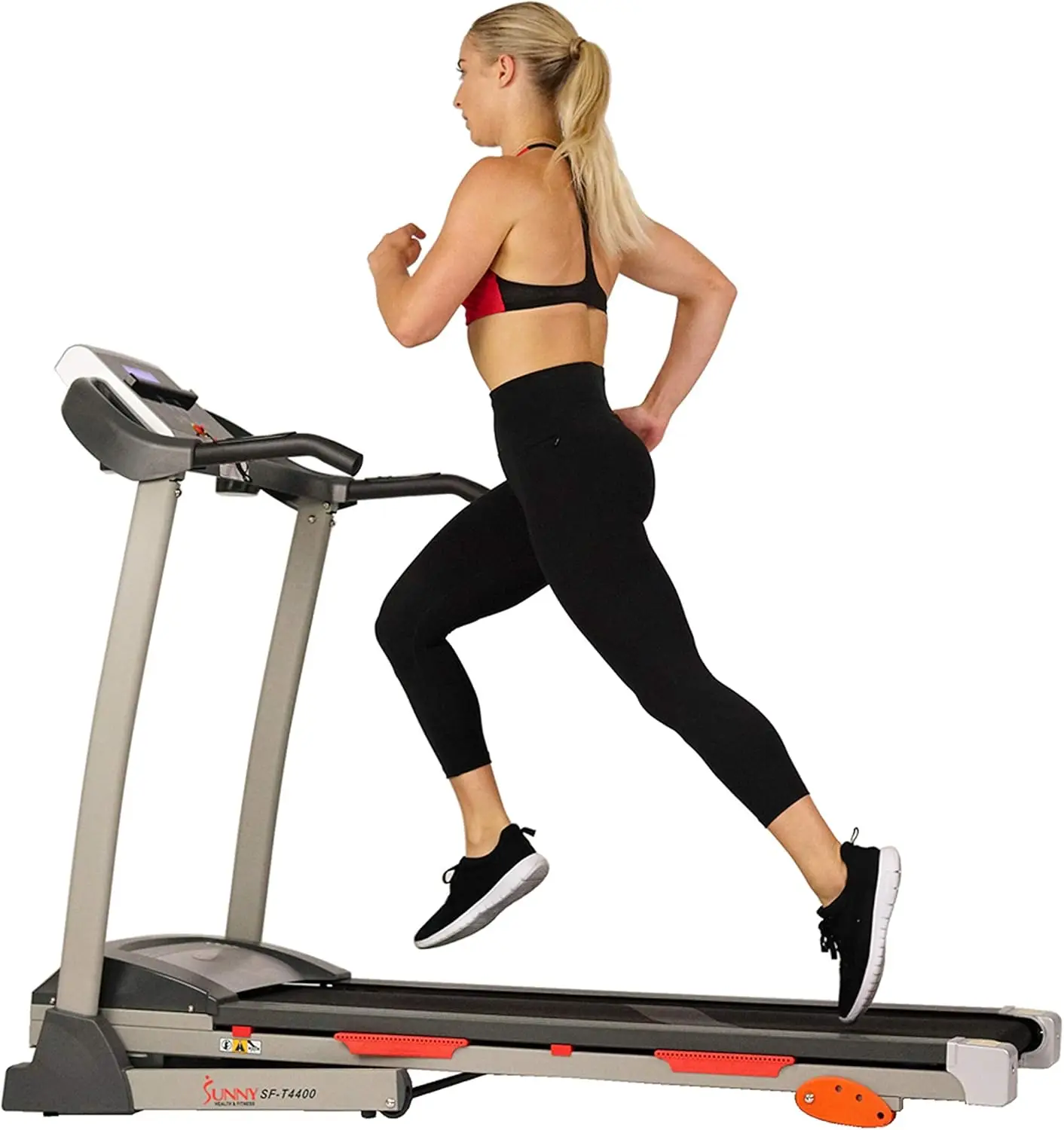 

Health & Fitness Premium Folding Incline Treadmill with Pulse Sensors, One-Touch Speed Buttons, Shock Absorption, Optional