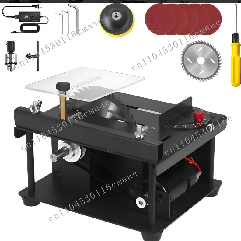 4 inch miniature table saw woodworking aluminum alloy mini chainsaw small desktop cutting machine angle model