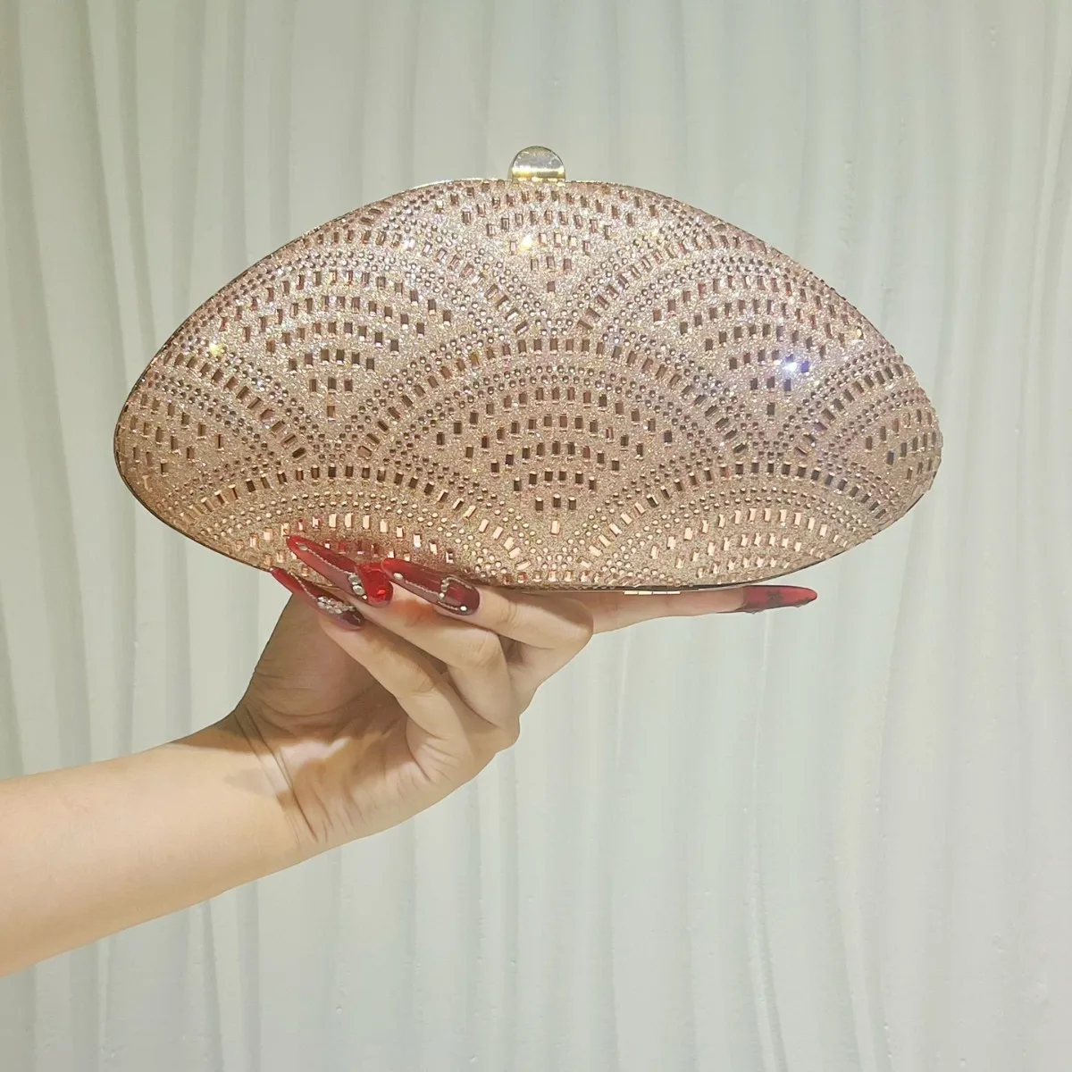Light luxury rhinestone handbag celebrity high value dinner bag women's temperament small hand bag women's bag