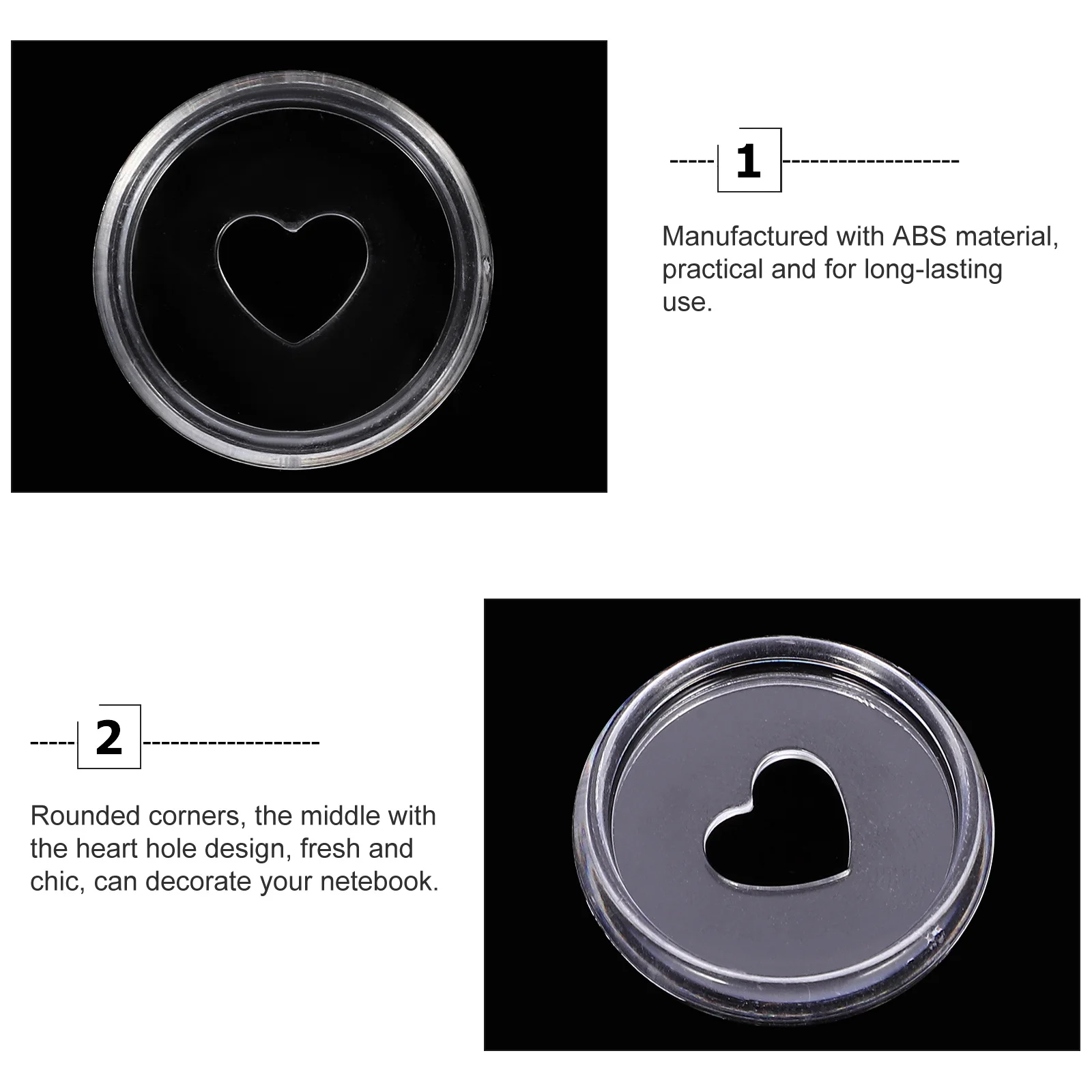 30 قطعة أقراص التوسع Discbound مادة ABS عملية فضفاضة ورقة دفتر مخطط ملزمة الملحقات