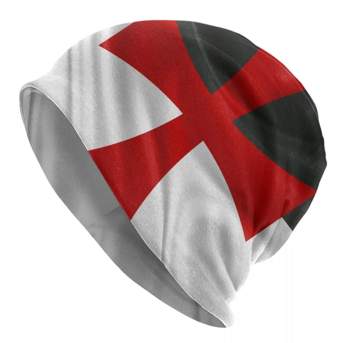 Flag Of Knights Templar Skullies Beanies Caps Unisex Winter Warm Knit Hat Medieval Crusades Cross Bonnet Hats Outdoor Ski Cap