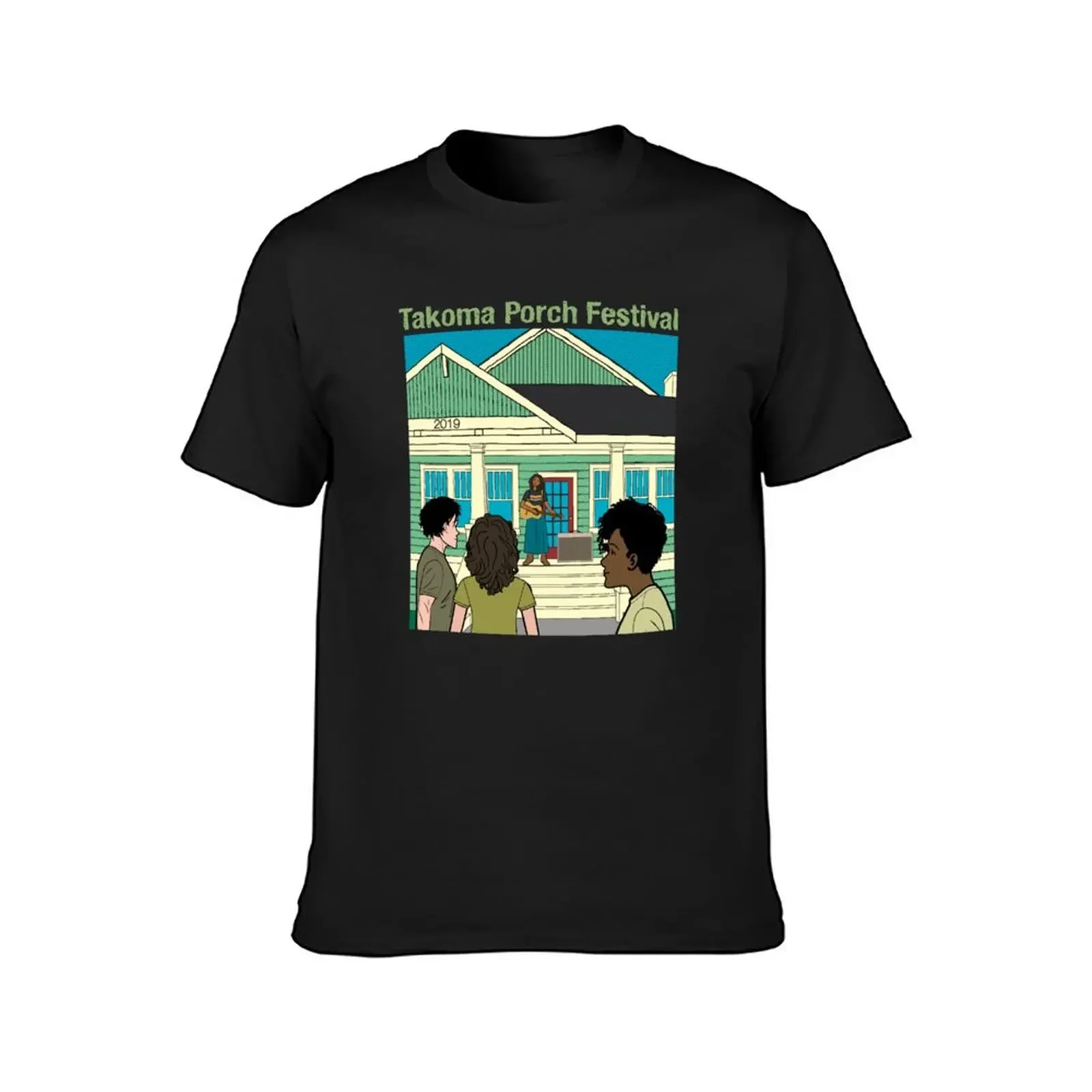 Takoma Porch Festival T-Shirt baggy shirts blacks oversized t shirt mens graphic t-shirts hip hop