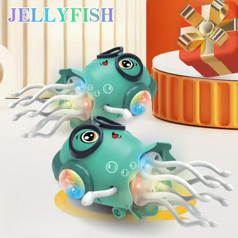 Jouet lumineux éducatif pour enfants, méduse dansante électrique, rouge, vert, Orange, conception de Simulation tricolore, jouet créatif pour enfants