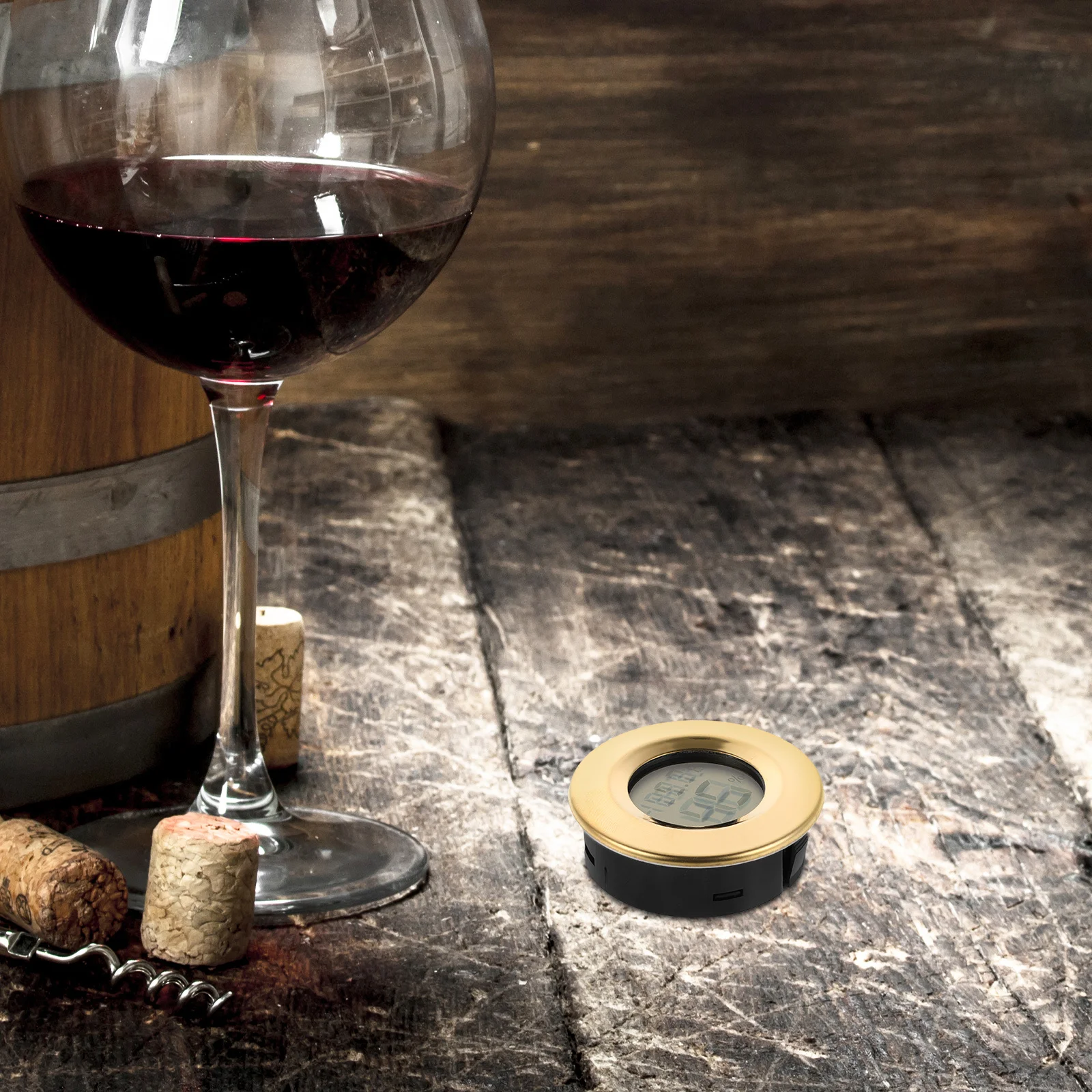 

Mini Digital Hygrometer Thermometer Round Embedded Design for Wine Cabinets Reptile Terrariums Indoor Temperature Humidity Meter