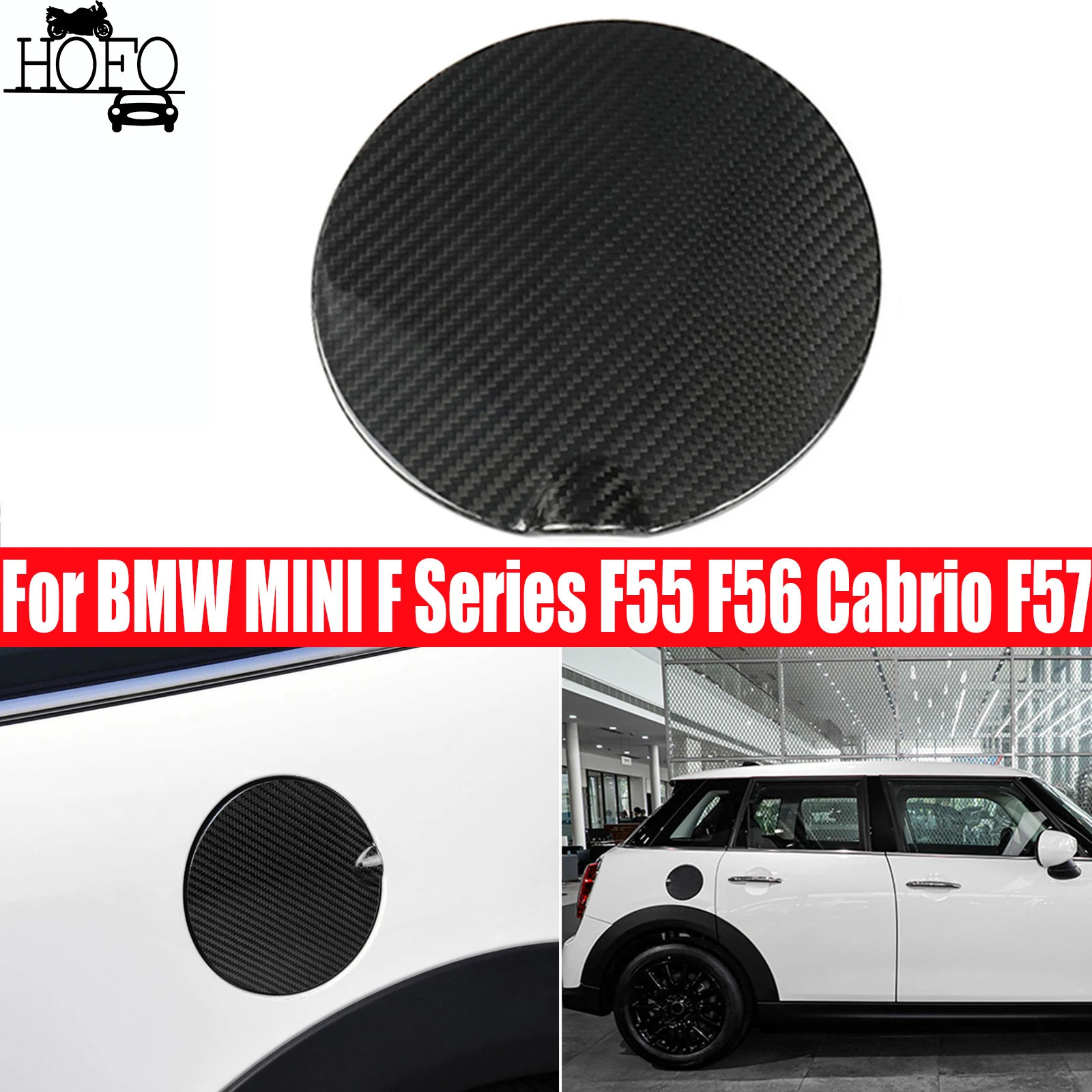 Car Fuel Tank Conversion Sticker Carbon Fiber Decorative Accessories For BMW MINI F Series F55 F56 Cabrio F57