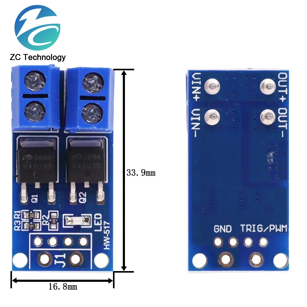 15A 400W MOS FET Trigger Switch Drive Module PWM Regulator Control Panel for arduino DC 5V 12V 36V