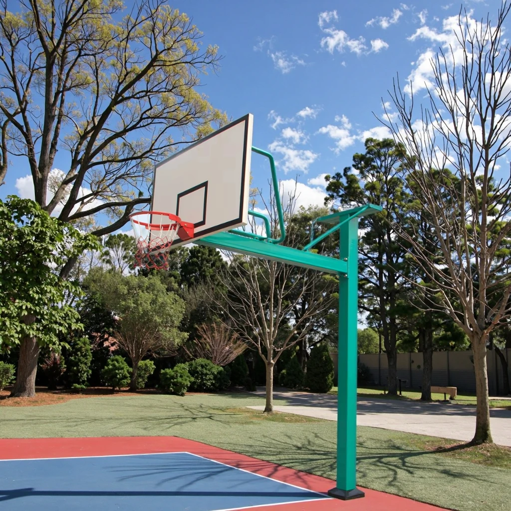 ขาตั้งบาสเก็ตบอลในร่ม/กลางแจ้งชั้นดีพร้อมอุปกรณ์สนามห่วงกระดานด้านหลังแบบเคลื่อนย้ายได้