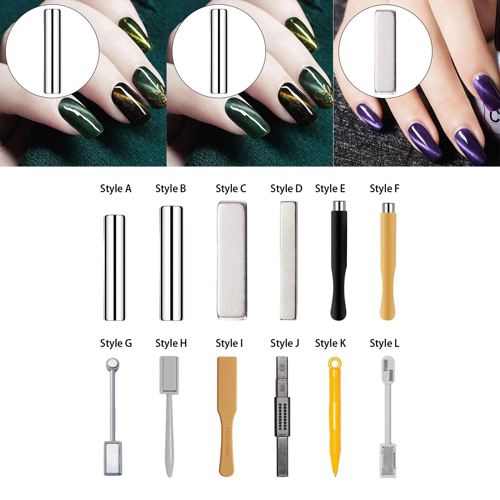 Cat Eye Sticks Nagelpen Gradient Design Tools voor DIY 3D Nail Art Home Studio