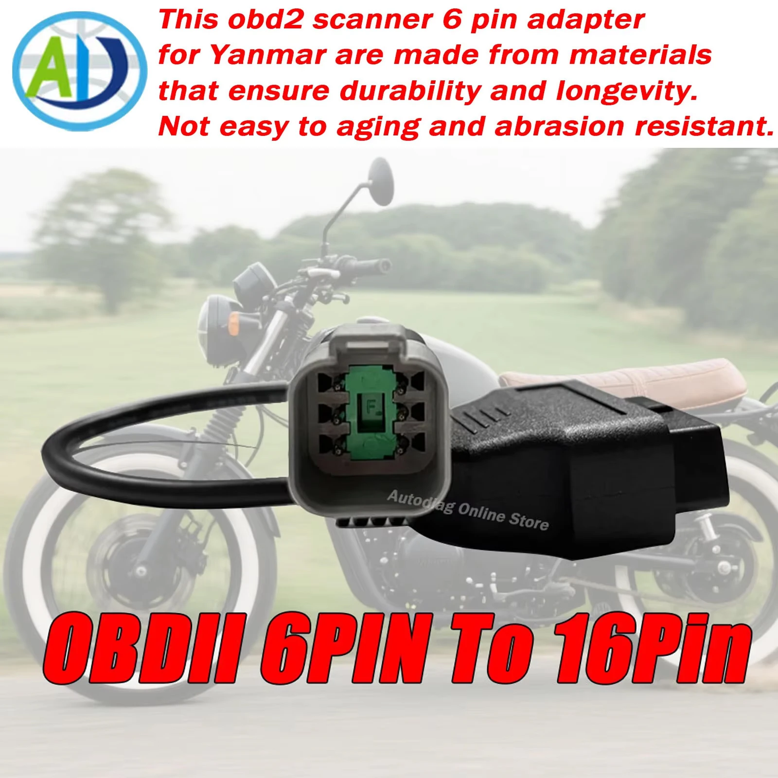 

OBD2 Diagnostic Cable For Yanmar 6 Pin to 16 Pin OBD2 Connector Cable For Yanmar 24V Diesel Vehicles 6Pin OBDII Adapter Cable