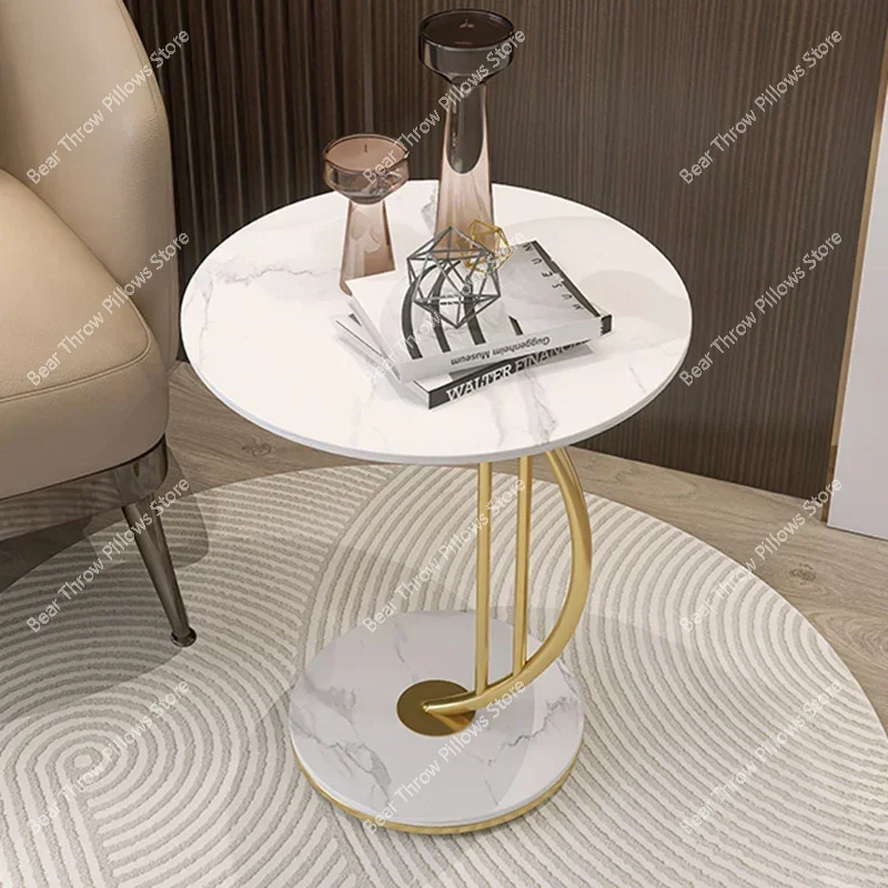 Premium Luxury Marble Coffee Tables Book Round Service Tea Coffee Table Console Hall Design Corner Stolik Kawowy Home Furniture