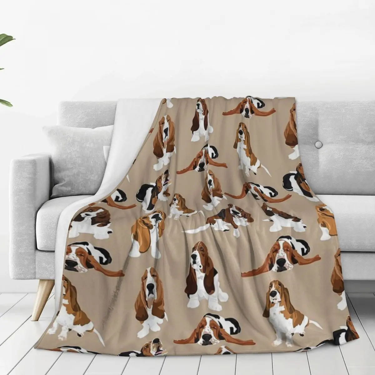 Basset Hound Blanket Fleece Portable Throw Blankets Sofa Throw Blanket For Home Bedroom Travel Throws Bedspread Quilt