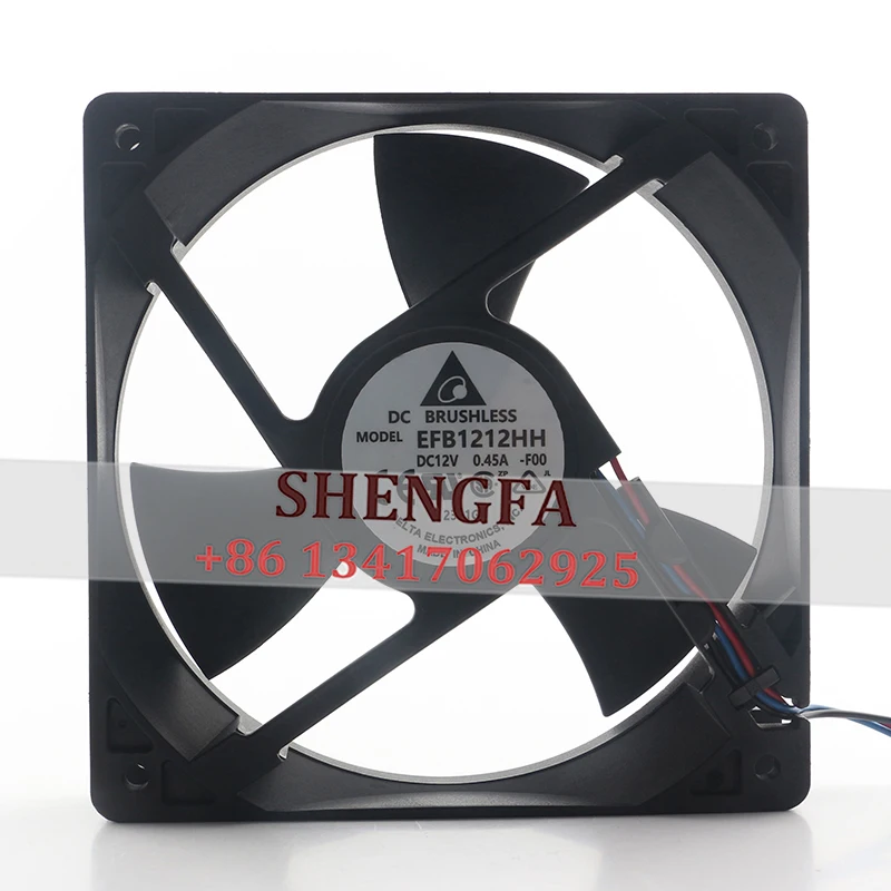 Cooling Fan EFB1212HH-F00 Delta 12V 0.45A 12025 12CM 120x120x25MM Chassis Power Supply High air Capacity Ball