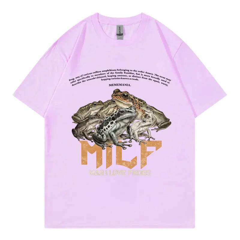 رجل أنا أحب الضفادع مضحك ميمي الجرافيك تي شيرت الرجال النساء خمر موضة قصيرة الأكمام تي شيرت الصيف عادية فضفاض القطن تي شيرت