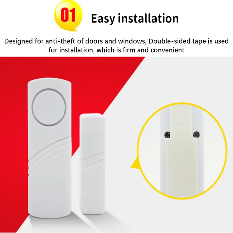 Alarm Door Security Protection Window Wireless Burglar with Magnetic Sensor Home Safety Wireless 90dB Window Door Alarm System