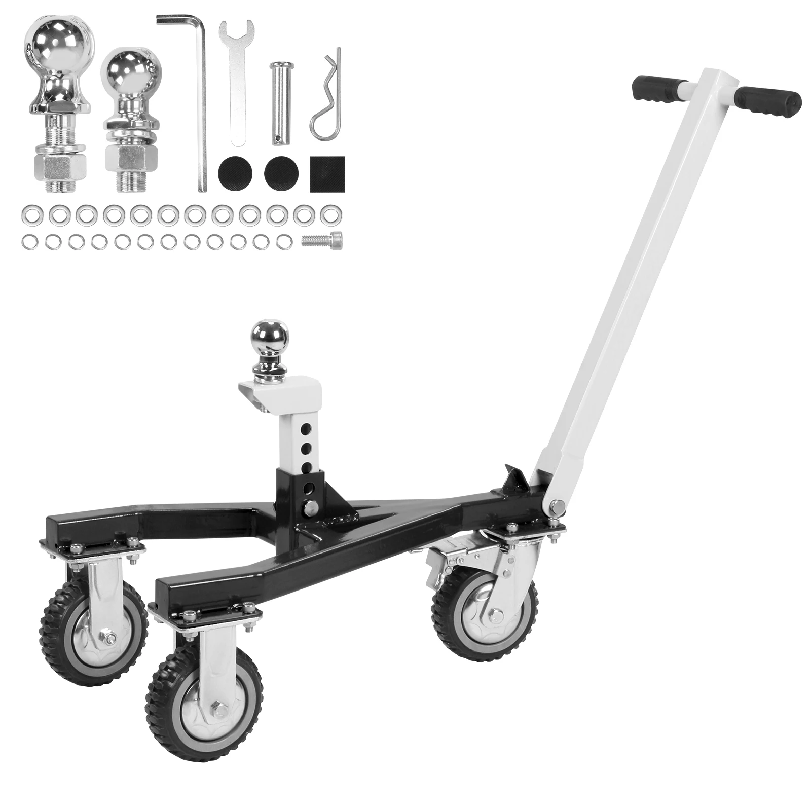 

Trailer Mover 3500 Lbs Tongue Weight Boat Mover with 2 in & 2-5/16 in Ball Angle Adjustable Suitable for RV Boat Camper