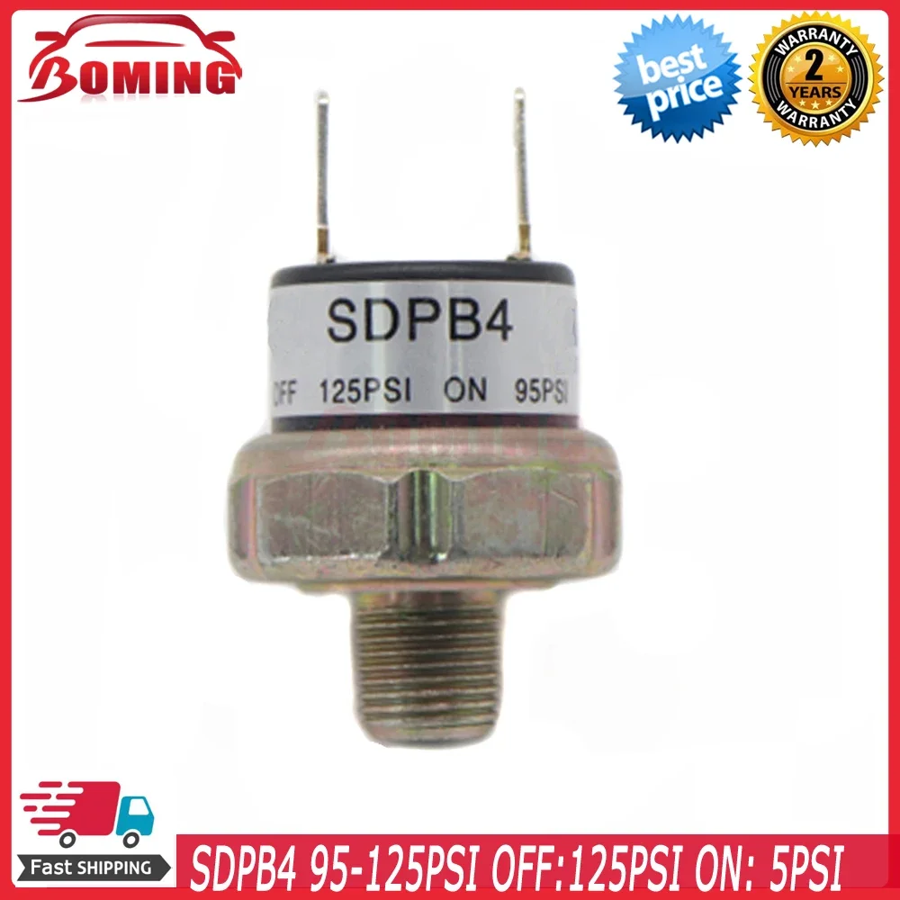 Black/Green 95-125PSI SDPB4 OFF 125PSI ON 95PSI Air Compressor Pressure Control Switch Tank Mount Thread Valve For Train Horn