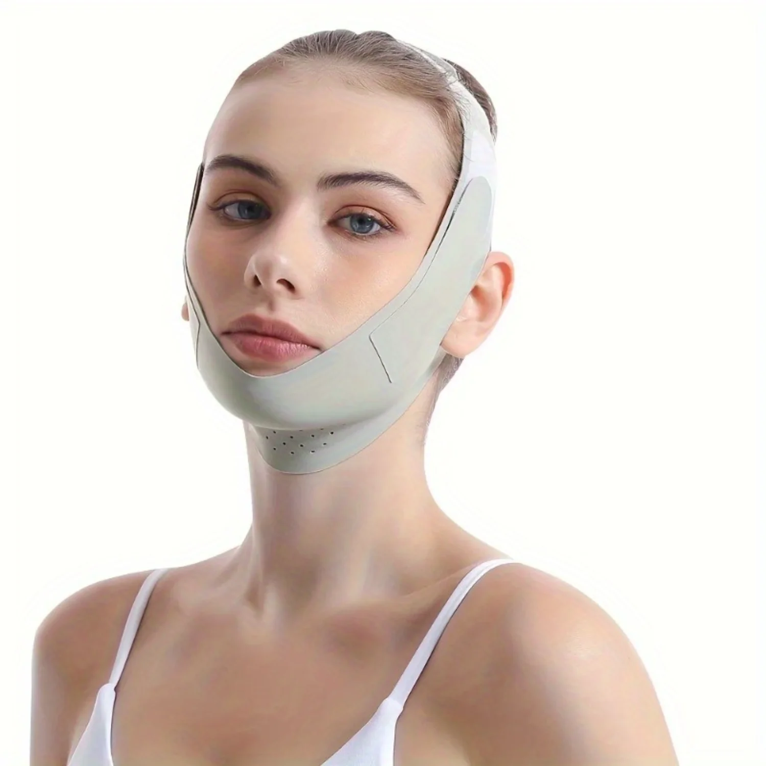 V-Line Face Shaper Belt - Reusable, Hypoallergenic Chin & Cheek Lift Up Strap For Slimmer, Youthful Look - Adjustable Facial Mas