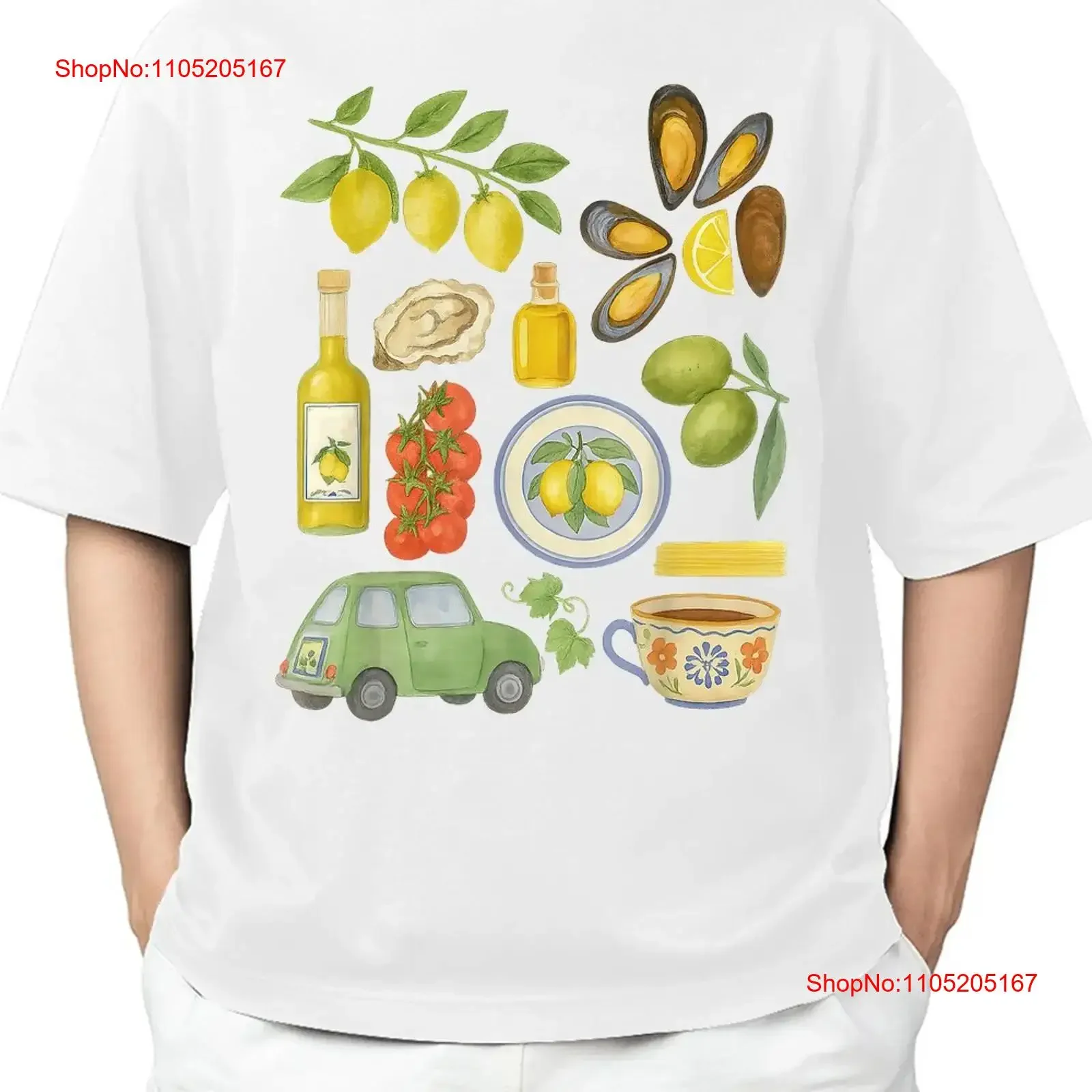 

Итальянская летняя футболка для скрапбукинга Limoncello с морепродуктами для взрослых, S 4XL, винтажная стильная уличная одежда, стильная