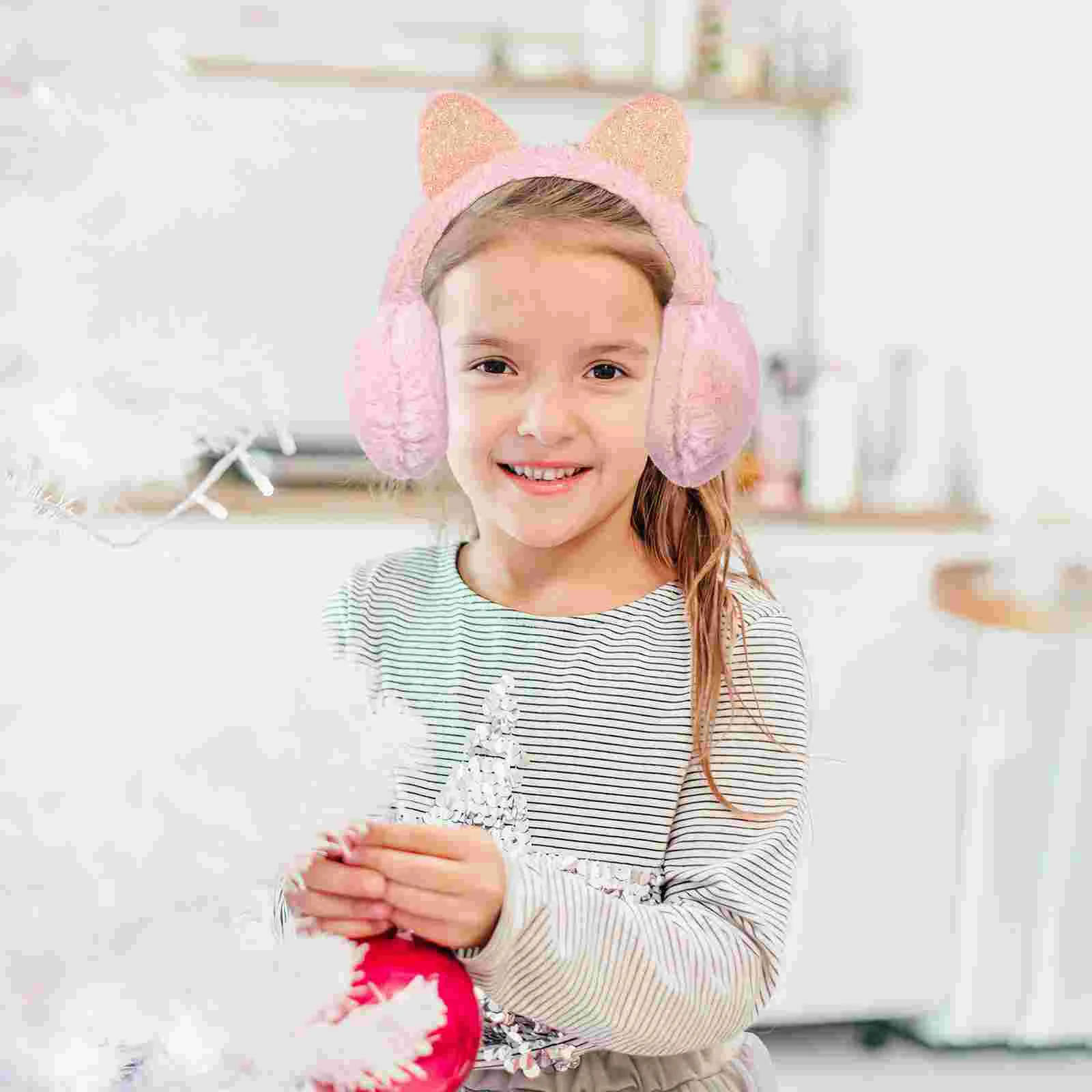 Diademas para niña, calentadores de orejas para mujer, ropa de Navidad, orejeras de felpa para niña de invierno, hombre