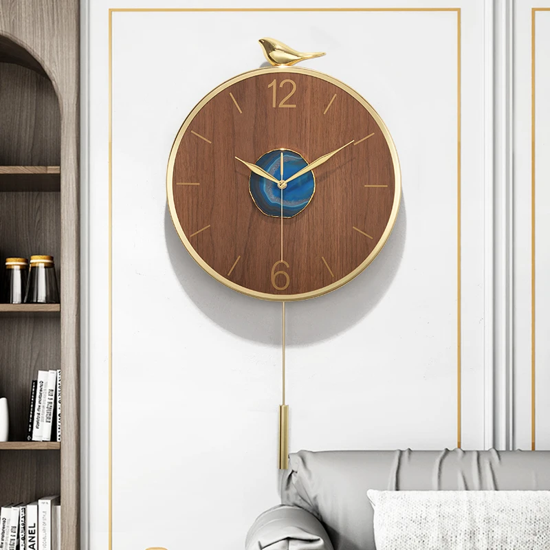 

Nordic Light Luxury Home Decor Lucky Wall Clock Personality Clock Wall Watch Living Room Decoration Simple Fashion Home Clock