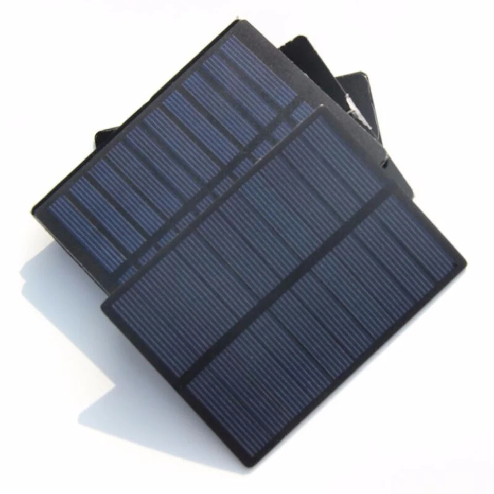 Mini 1.3W 5V Solar Panel 0-260mA Polysilicon Silicoon Battery Power Bank Charge Portable Solar System Home Light Toy DIY