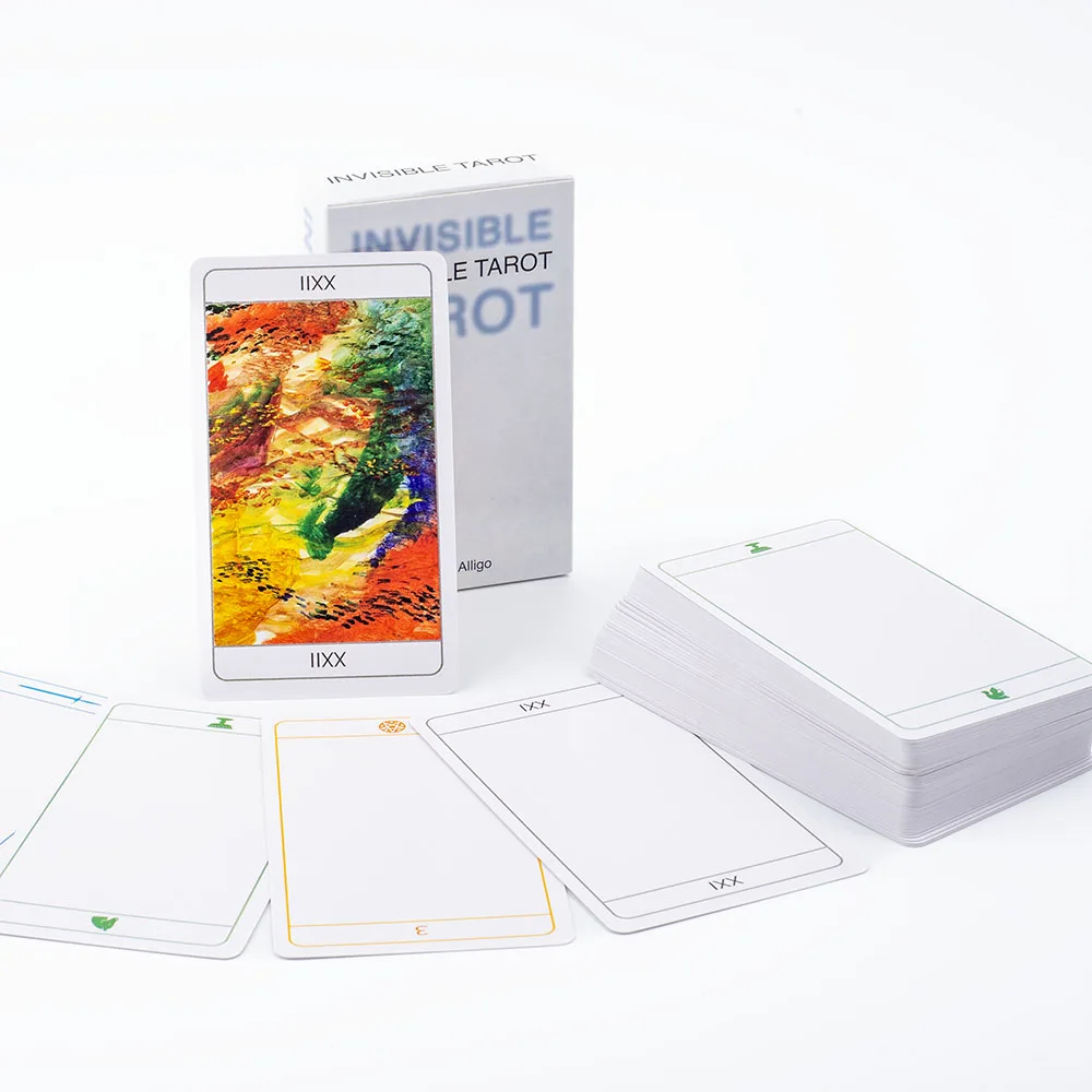 Unsichtbares Tarot, 78 leere Karten, erstellen Sie Ihr eigenes Tarot-Deck, 10,3 x 6 cm, üben Sie Ihr Sehvermögen der unsichtbaren Familie auf der Party – Detail 4