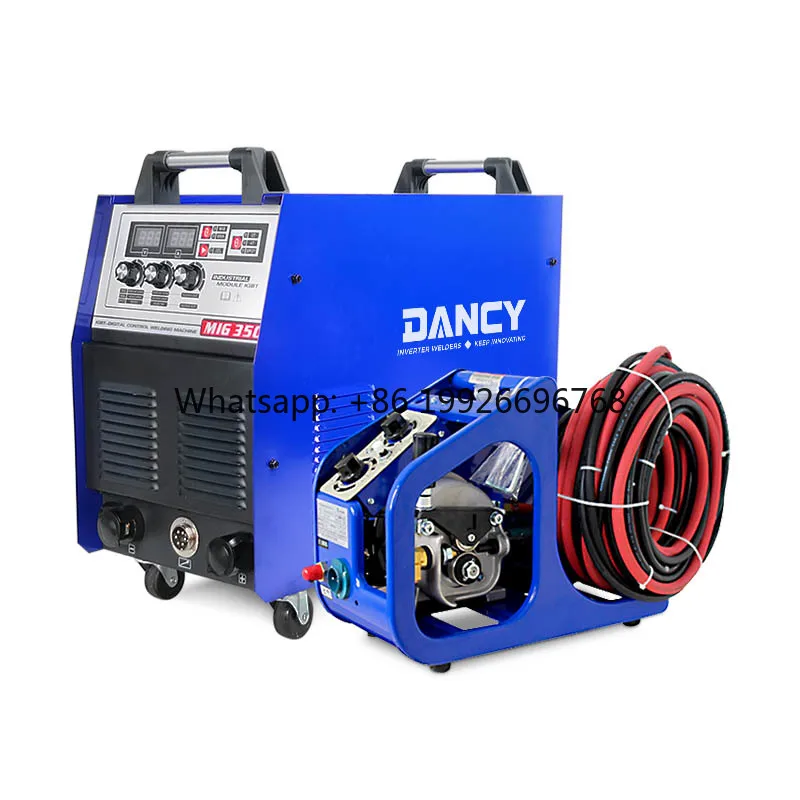 New DANCY MIG Welder IGBT 350 Amp 3ph 380V Inverter Industrial Welding  with 4 Roller Heavy Duty Wire Feeder China