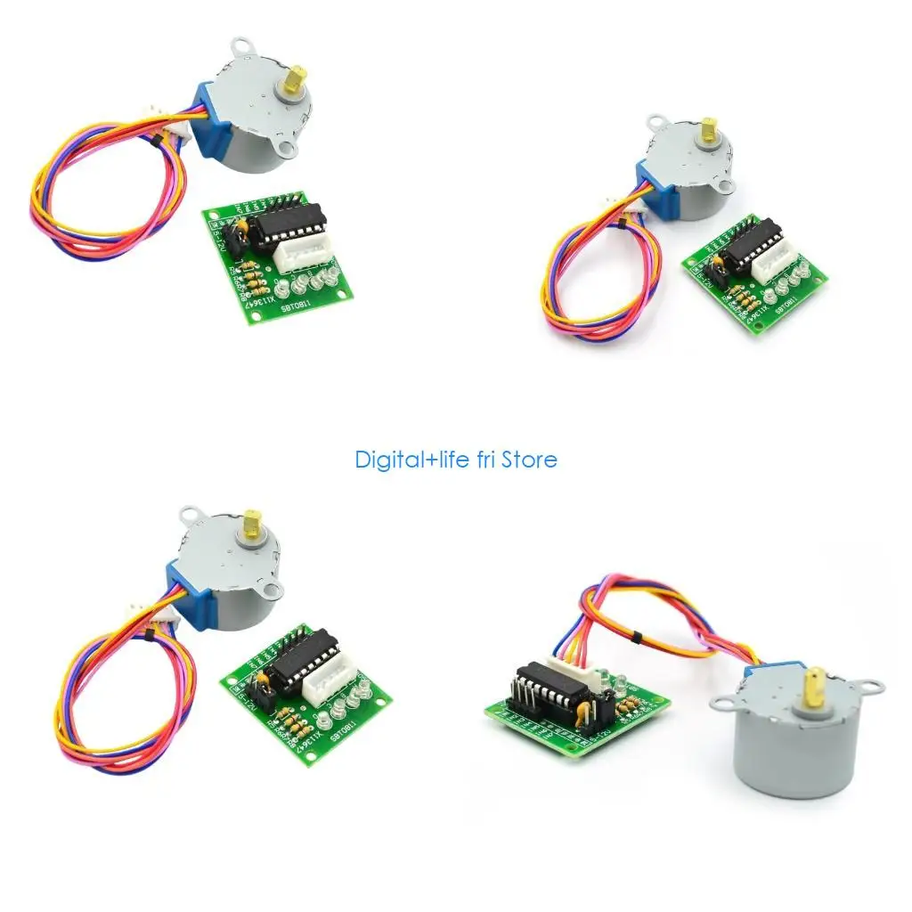 E06D High Reliability Stepper Motor Driver Board ULN2003 and 5V Stepper Motor Featuring LED Light Standard Plug Interfaces