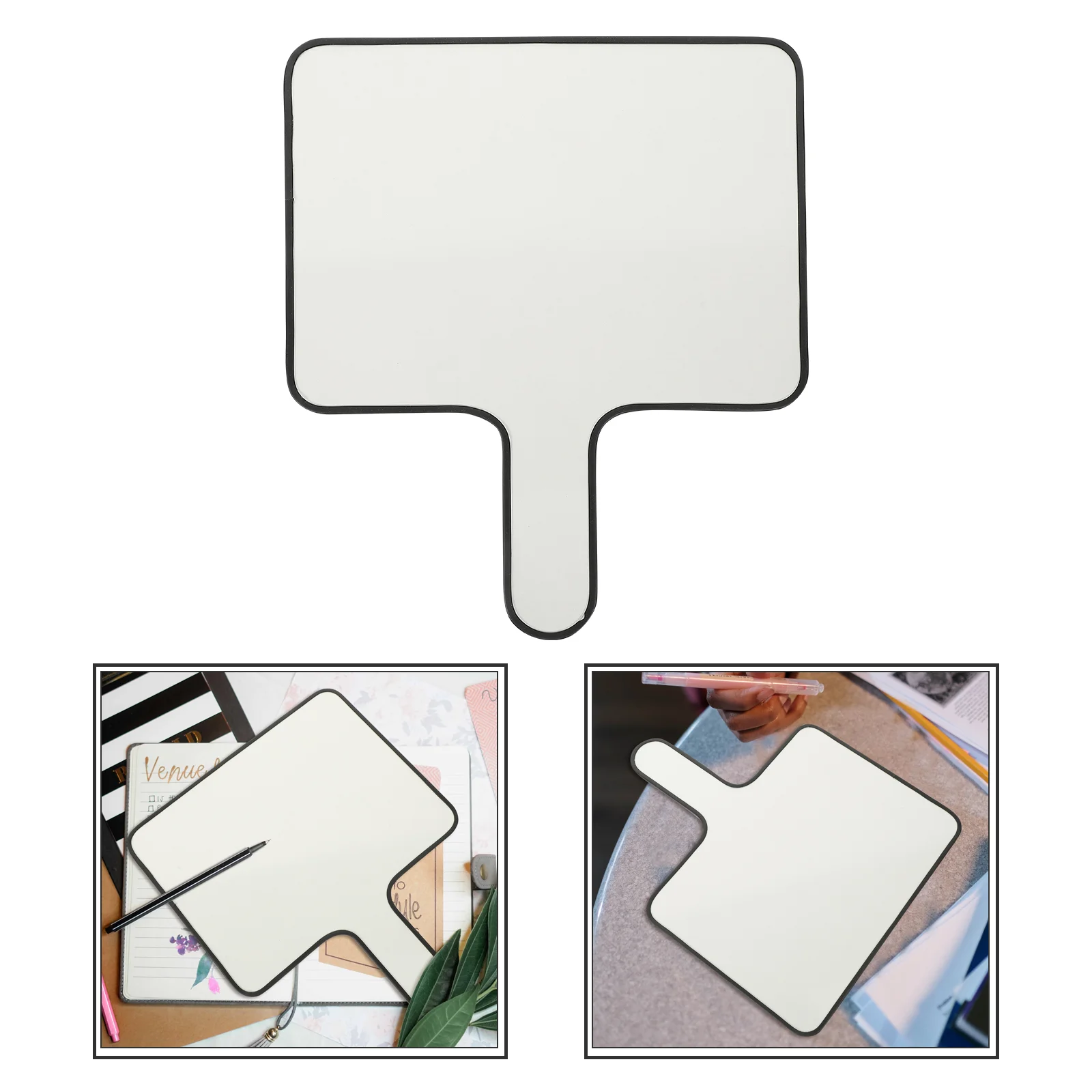 Answer Board Teaching Tool Whiteboard Paddle Prop Double-sided Melamine Writeable Quick Response Boards Student