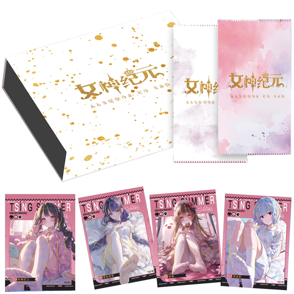 

Goddess Era Collection Card For Child Raiden Shogun Ayanami Rei Tokisaki Kurumi Cute Charming Girl Limited Game Card Kids Gifts