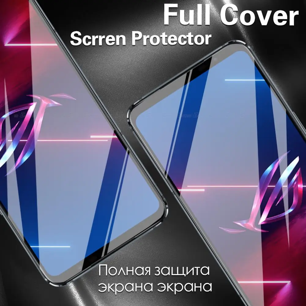 Capa completa protetor de tela para asus zenfone rog telefone 5 3 5S 6 pro vidro temperado película protetora