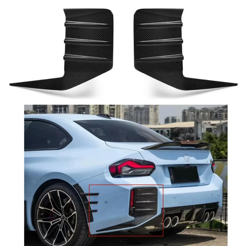

Для BMW M2 G87 2-дверный 2023+ в стиле MP, 100% сухой карбон, крепление на винтах, задние канарды на бампер