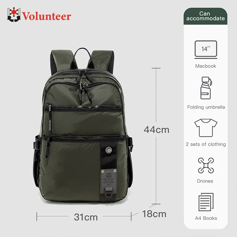 

VOLUNTEER 25L Men's Travel Hiking Backpacks Large Capacity Camping Climbing Backpack Men Oxford Waterproof Schoolbag 1809-06