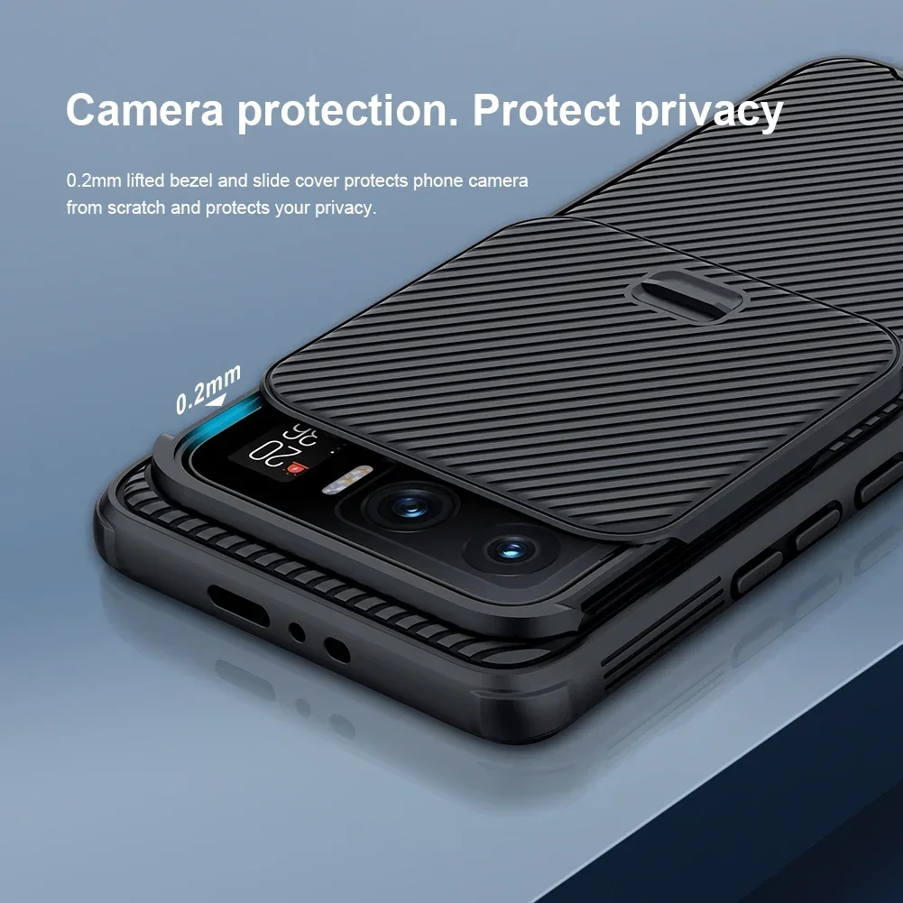 Dla Xiaomi Mi 11 Ultra Case Nillkin CamShield Slide Camera Case tylna pokrywa ochronna dla Mi 11 Ultra Case